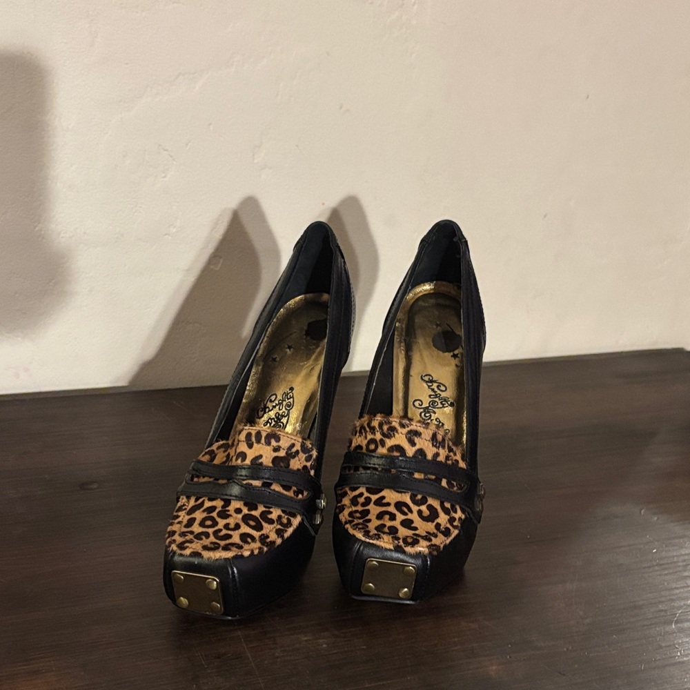 Naughty Monkey Leopard and Black Heels